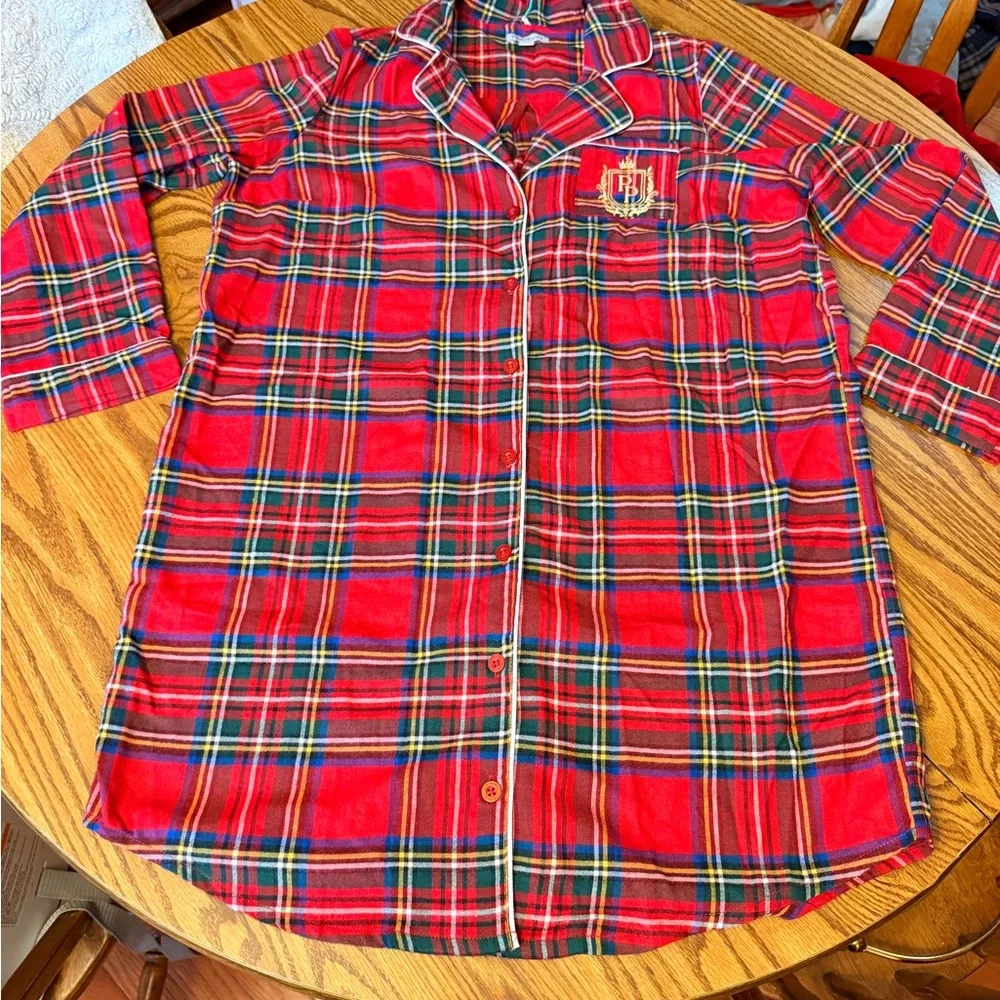 Posh Peanut Red Plaid Nightgown - Picture 1 of 6